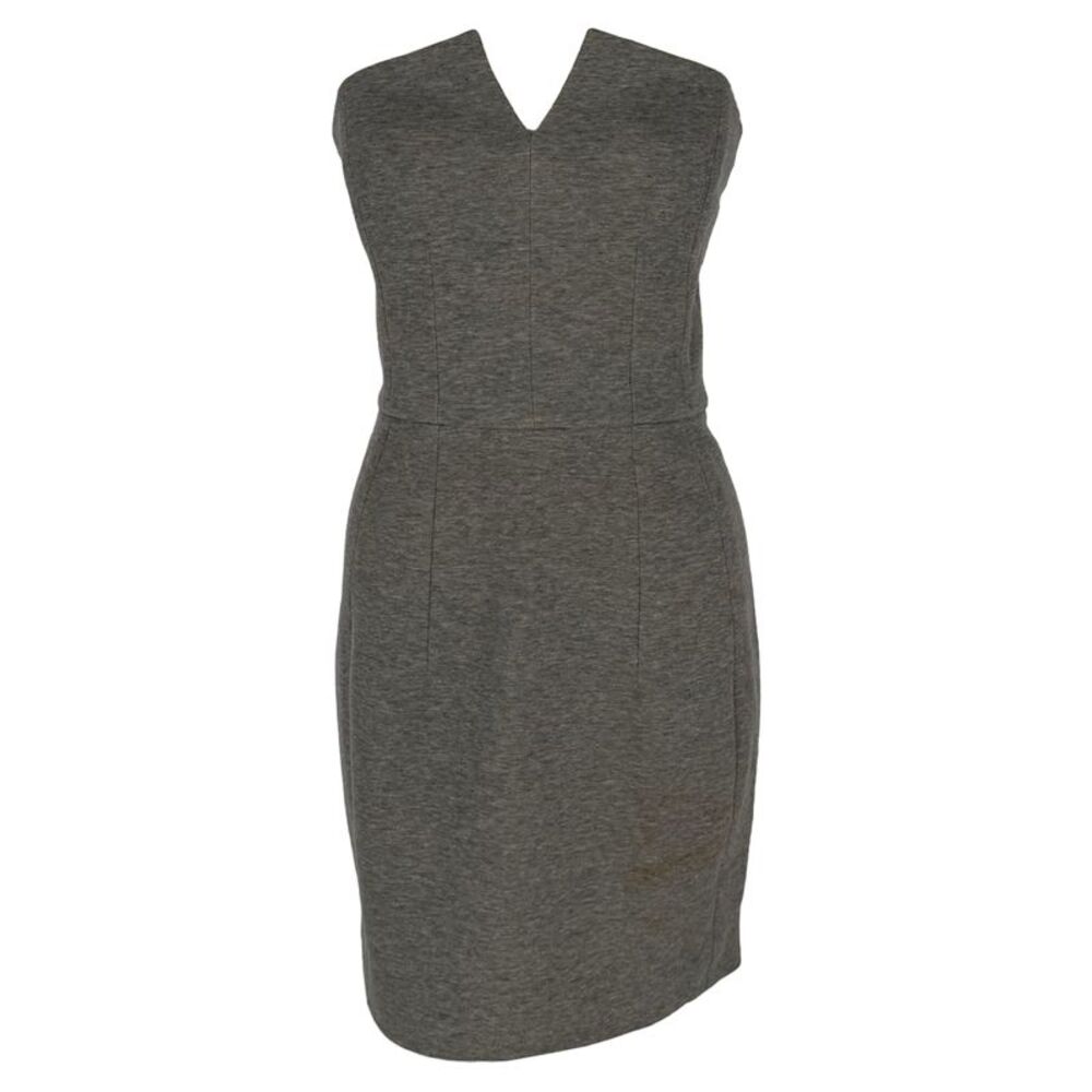 Yves Saint Laurent Bustier Mini Dress in Grey Cotton